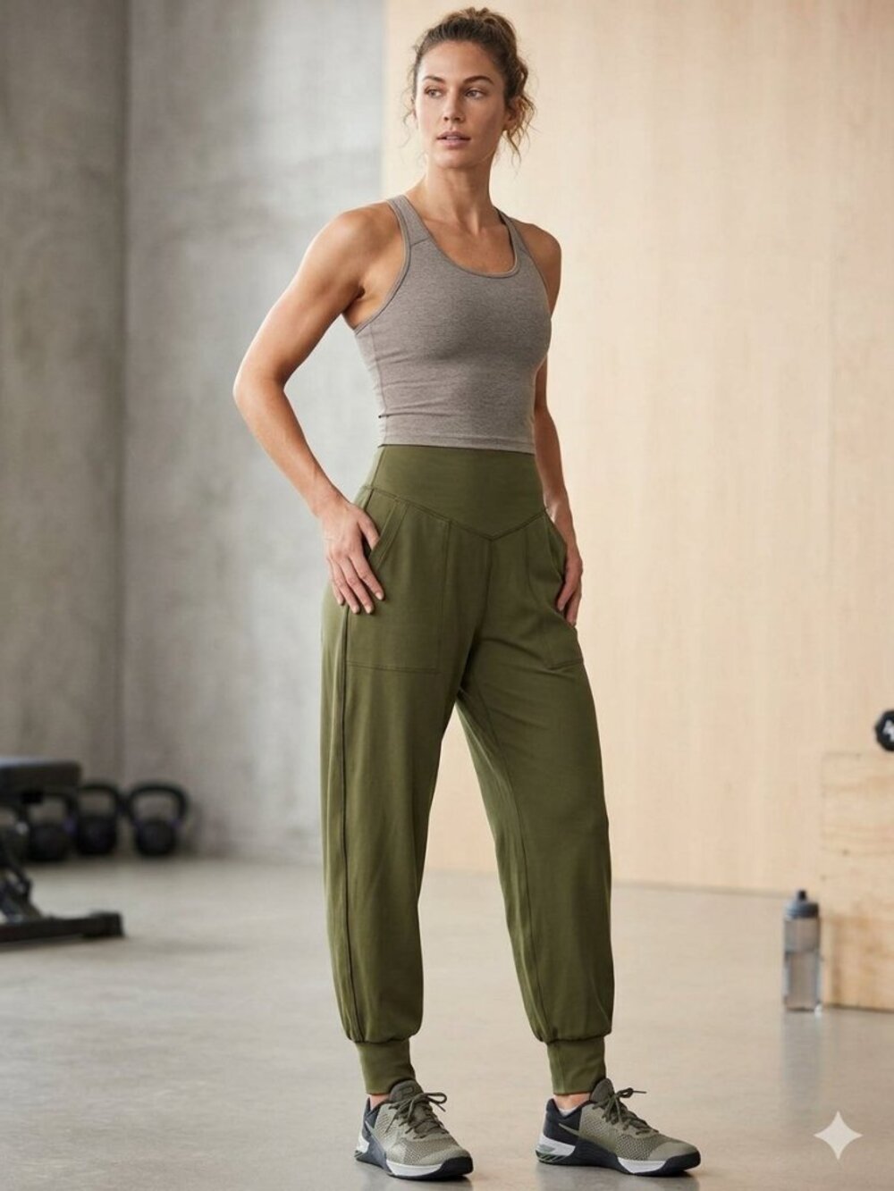 OFFLINE by Aerie Real Me High-Waisted Joggers – Olive Green, Size S
